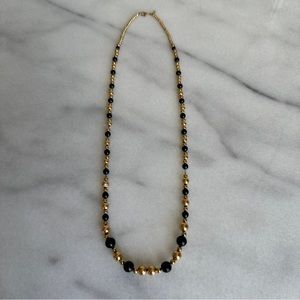 VINTAGE MONET • Pearlcore Gold Tone Beaded Necklace Retro Grandmacore Elegant
